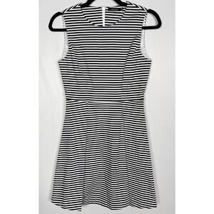 Kate Spade Saturday 00 Black White Pencil Striped Let Loose Fit and Flare Dress